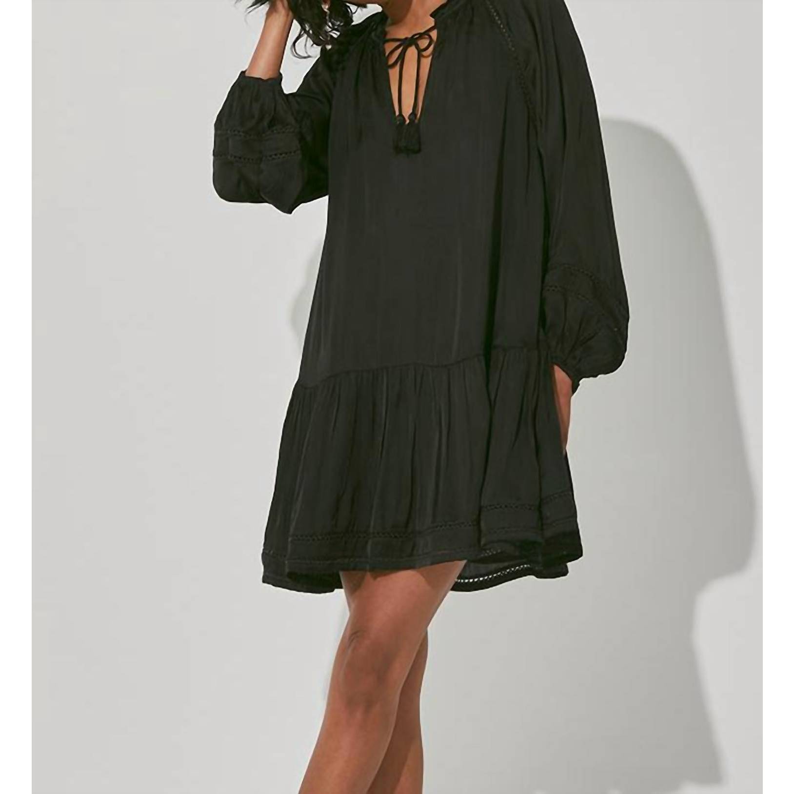 New Cleobella Rose Mini Dress In Black